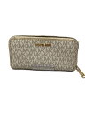 【中古】MICHAEL KORS◆長財布/--/CRM/総柄/レディース【服飾雑貨他】