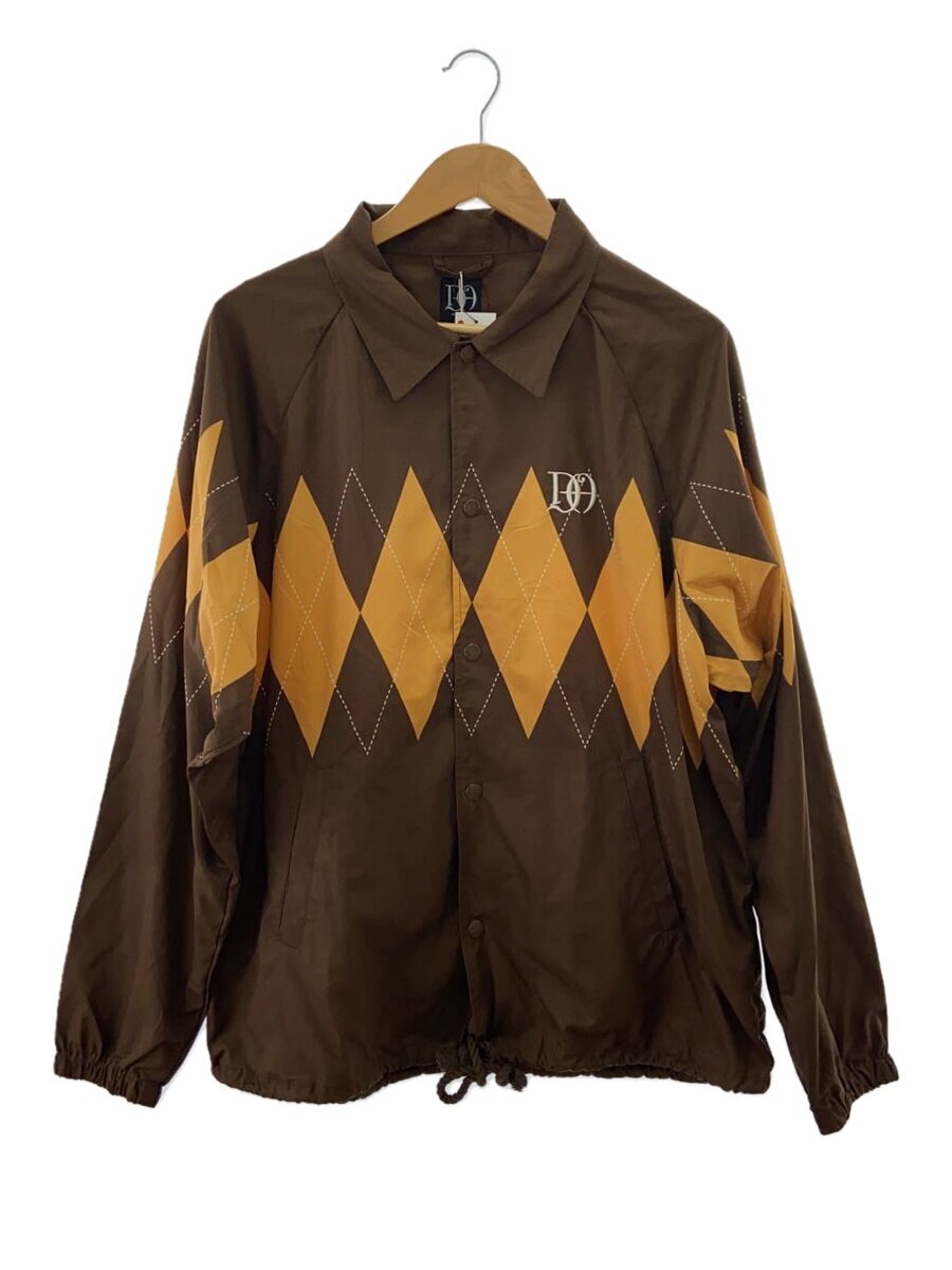 【中古】Dress hippy◆ARGYLE COACH JACKET/ジャケット/L/ポリエステル/ブラウン//【メンズウェア】