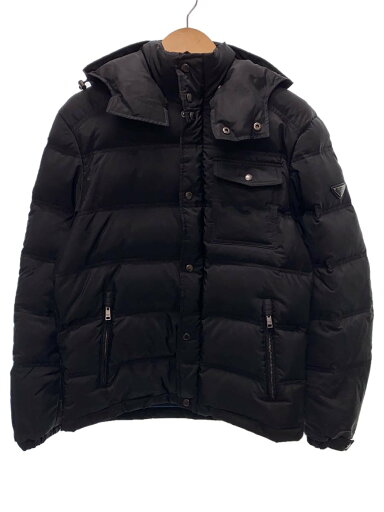 【中古】PRADA◆ダウンジャケット/50/ポリエステル/BLK/無地/SGH573 R132 1060【メンズウェア】 【中古】PRADA◆ダウンジャケット/50/ポリエステル/BLK/無地/SGH573 R132 1060【メンズウェア】