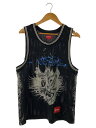 【中古】Supreme◆タンクトップ/S/ポリエステル/BLK【メンズウェア】