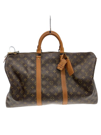 【中古】LOUIS VUITTON◆キーポル50_モノグラム・キャンバス_BRW/PVC/BRW【バッグ】 【中古】LOUIS VUITTON◆キーポル50_モノグラム・キャンバス_BRW/PVC/BRW【バッグ】