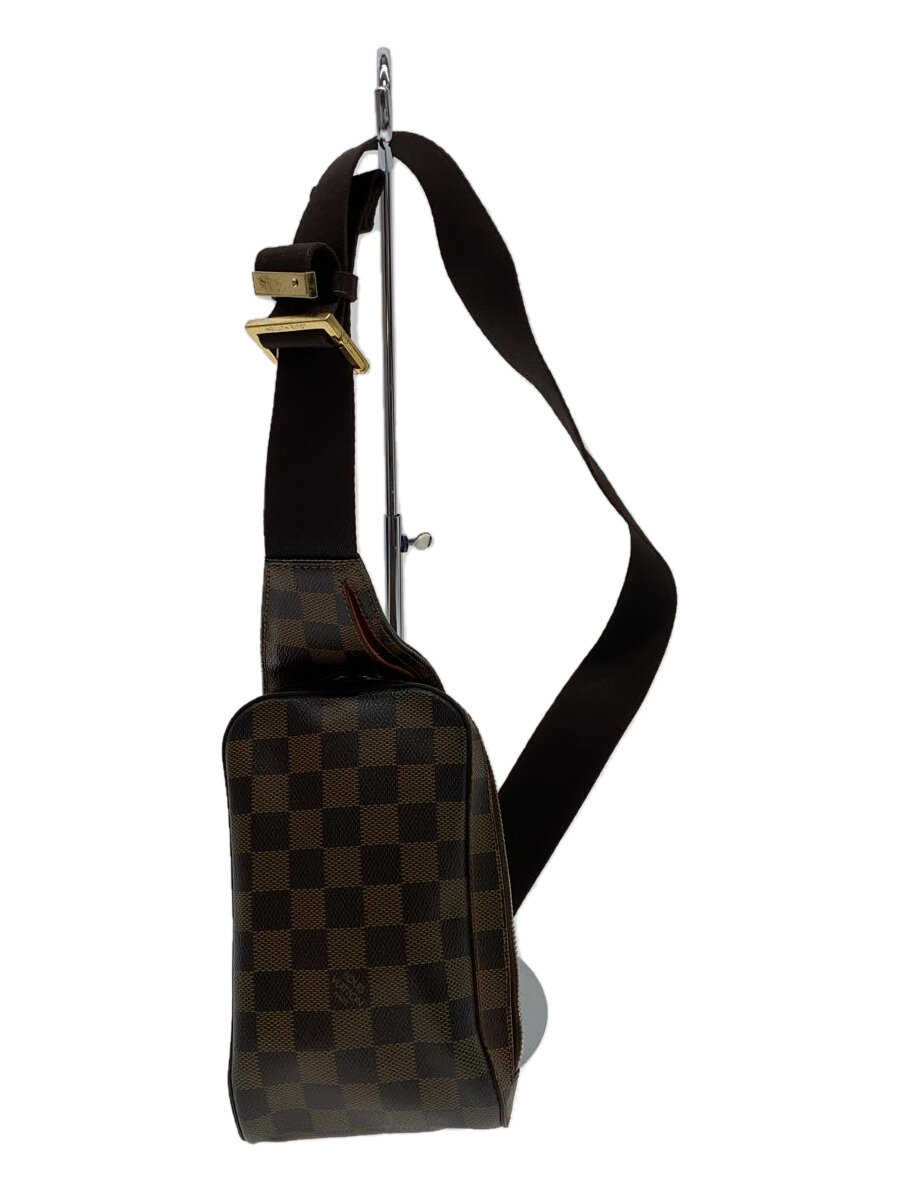 【中古】LOUIS VUITTON◆ジェロニモス_ダミエ・エベヌ_BRW/PVC/BRW【バッグ】