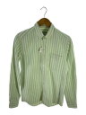 【中古】AMI Alexandre Mattiussi◆長袖シャツ/--/コットン/GRN/ストライプ【メンズウェア】(4)