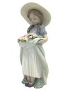 【中古】Lladro◆インテリア雑貨/花欠け有り/6756/たくさん摘めたよ【インテリア小物 日用雑貨】