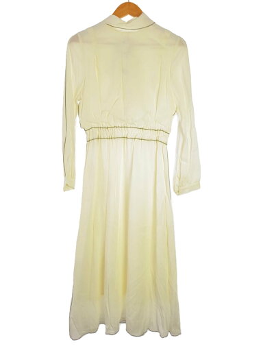 【中古】DRESSTERIOR◆長袖ワンピース/--/レーヨン/WHT【レディースウェア】 【中古】DRESSTERIOR◆長袖ワンピース/--/レーヨン/WHT【レディースウェア】