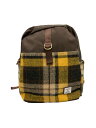 【中古】HARRIS TWEED◆リュック/ウール/BRW【バッグ】
