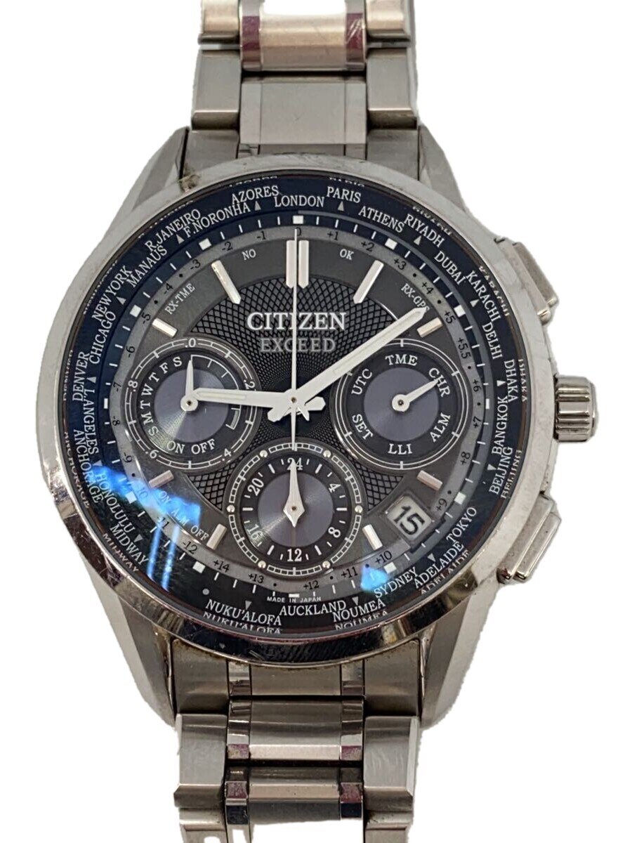 【中古】CITIZEN◆EXCEED/ソーラー/アナログ/ステンレス/SLV/SLV/CC9050-53E//【服飾雑貨他】