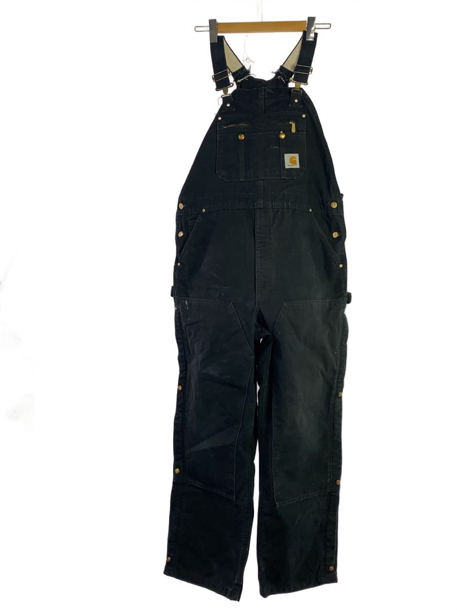 【中古】Carhartt◆オーバーオール/40/ポリエステル/BLK/無地/R41BLK【メンズウェア】