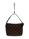 【中古】LOUIS VUITTON◆トゥールス・メイクアップ_ダミエ・エベヌ_BRW/PVC/ブラウン【バッグ】