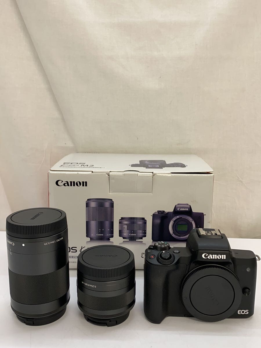 【中古】CANON◆デジタル一眼カメラ EOS Kiss M2 ダブルレンズキット//【カメラ】