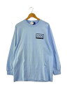 【中古】Keboz◆長袖Tシャツ/L/コットン/BLU/水色/ロンT/クルーネック/フロクラブ/ライトブルー/【メンズウェア】