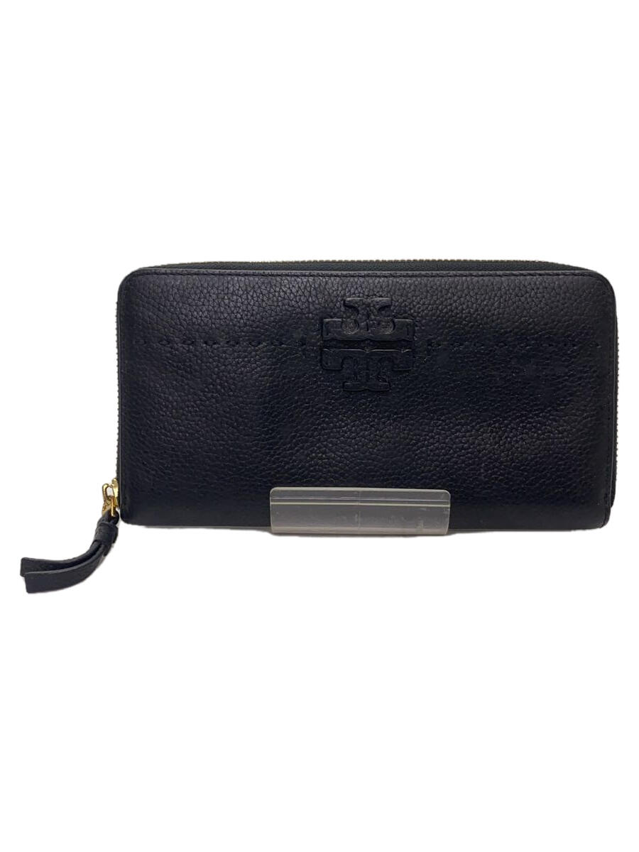 【中古】TORY BURCH◆長財布/レザー/ブラック/無地/レディース/10006102/トリーバーチ//【服飾雑貨他】