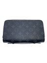 【中古】LOUIS VUITTON◆ジッピーXL_モノグラム・エクリプス_BRW/PVC/BLK/総柄/メンズ【服飾雑貨他】