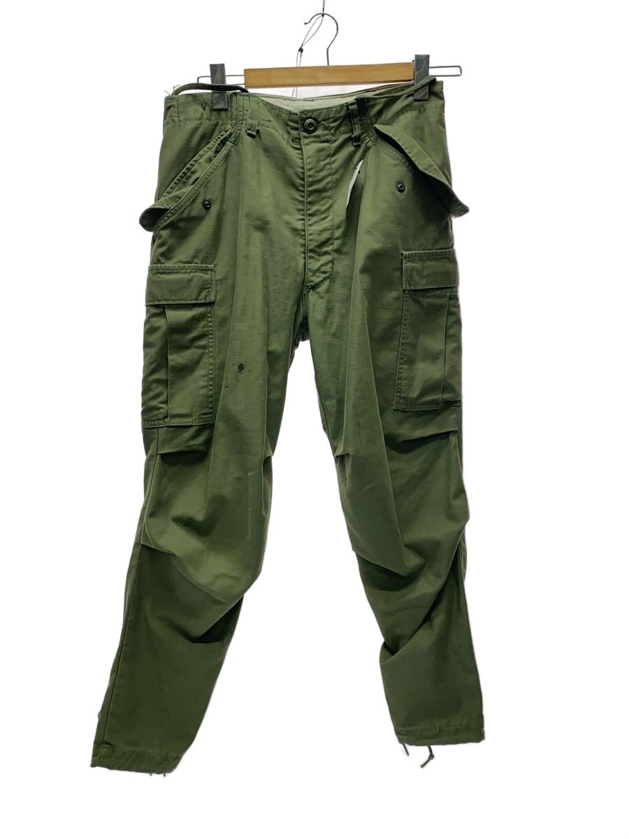 MILITARY◆M-65/60s-/SCOVILL GRIPPERジップ/ボトム/S/コットン/KHK