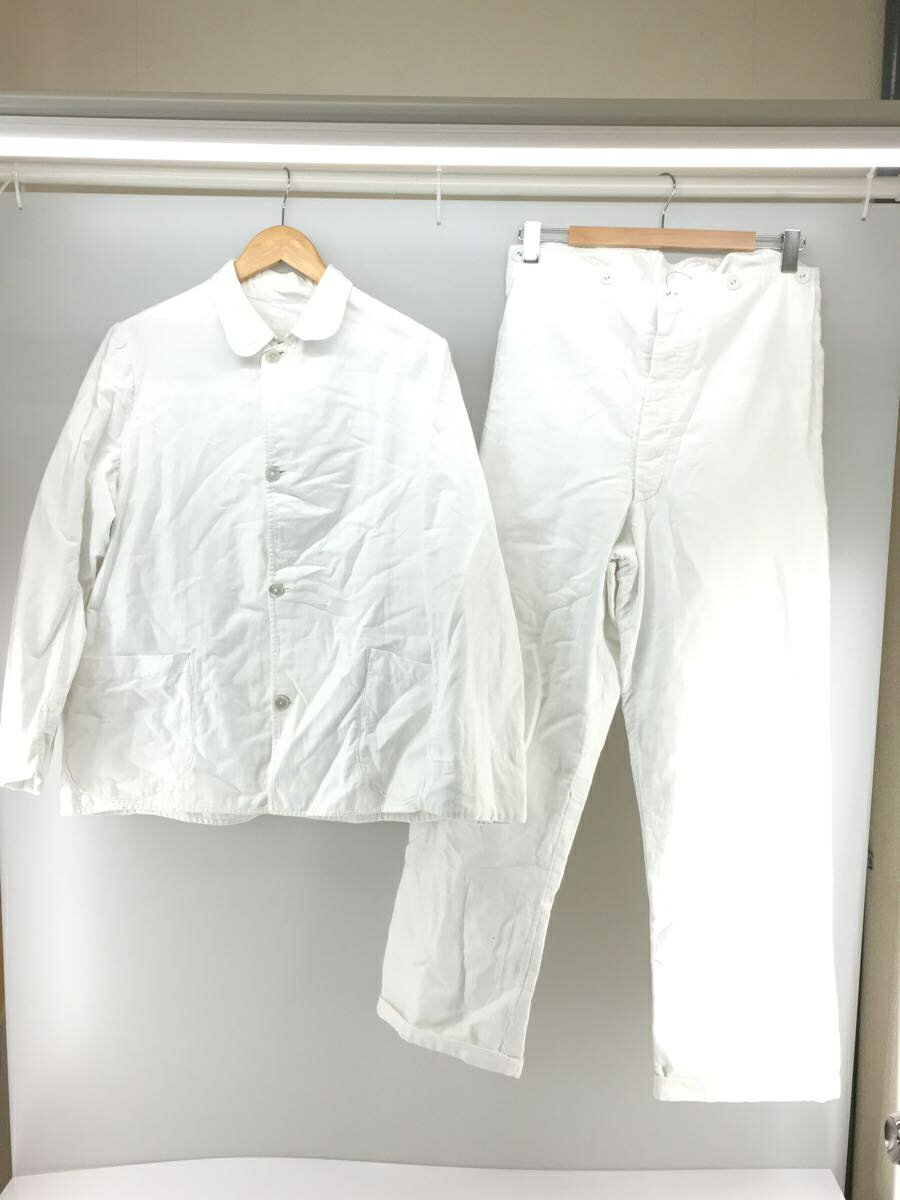 【中古】40s/セットアップ/40s/ガーセ生地//WHT/無地【メンズウェア】