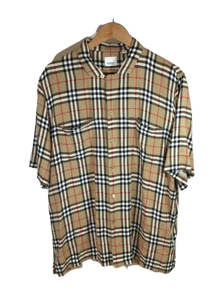 【中古】BURBERRY◆Vintage Check Short-sleeved Twill Shirt/XL/BEG/チェック/8025821【メンズウェア】