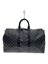 【中古】LOUIS VUITTON◆キーポル・バンドリエール45_ダミエ・グラフィット_BLK/PVC/BLK/チェック【バッグ】