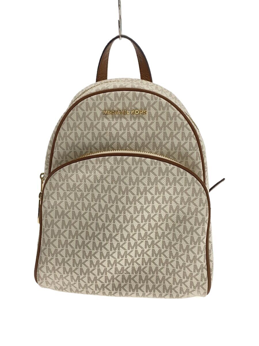 【中古】MICHAEL KORS◆ABBEY BACKPACK /リュック/WHT/総柄/35F8GAYB2B【バッグ】
