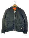 【中古】DIESEL◆フライトジャケット/L/ナイロン/BLK/無地//【メンズウェア】