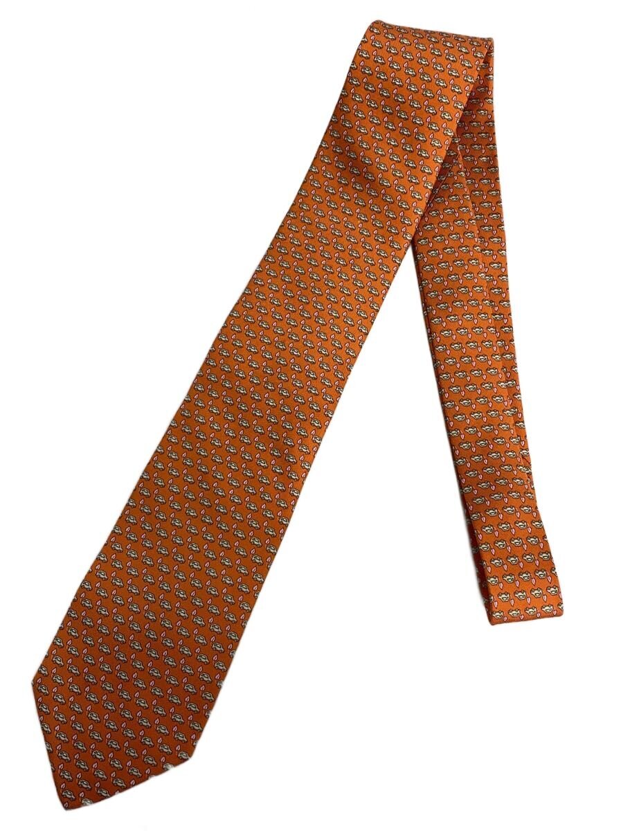 FERRAGAMO - 【中古】Salvatore Ferragamo◆ネクタイ/シルク/ORN/メンズ【服飾雑貨他】