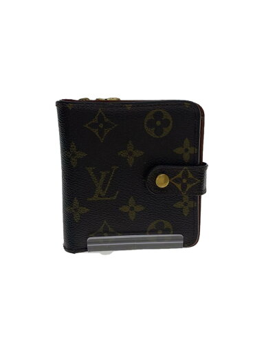 【中古】LOUIS VUITTON◆コンパクト・ジップ_モノグラム・キャンバス/ブラウン/2つ折り財布/M61667/ウォレット【服飾雑貨他】 【中古】LOUIS VUITTON◆コンパクト・ジップ_モノグラム・キャンバス/ブラウン/2つ折り財布/M61667/ウォレット【服飾雑貨他】