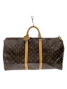 【中古】LOUIS VUITTON◆キーポル・バンドリエール50_モノグラム・キャンバス_BRW/PVC/BRW【バッグ】