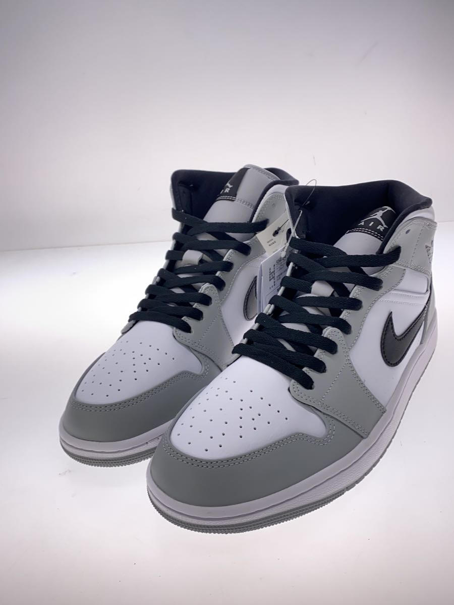 【中古】NIKE◆AIR JORDAN 1 MID/29cm/GRY【シューズ】