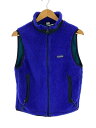 【中古】patagonia◆フリースベスト/S/ポリエステル/BLU/無地/23042【メンズウェア】