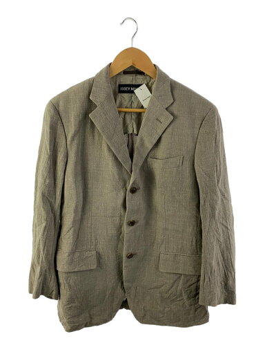 【中古】ISSEY MIYAKE◆シワ加工テーラードジャケット/1/ウール/BEG/ME71FD165//【メンズウェア】 【中古】ISSEY MIYAKE◆シワ加工テーラードジャケット/1/ウール/BEG/ME71FD165//【メンズウェア】