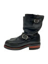 【中古】CHIPPEWA◆エンジニアブーツ/US8/BLK/レザー/27863【シューズ】