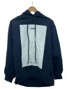 【中古】SHAREEF◆SWITCHING BIG HOODIE/パーカー/2/コットン/BLK/19315043/切替【メンズウェア】