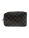 【中古】LOUIS VUITTON◆ジェロニモス_ダミエ・エベヌ_BRW/PVC/BRW【バッグ】