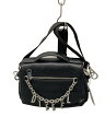 【中古】DIESEL◆ショルダーバッグ/レザー/BLK/無地/P6727【バッグ】
