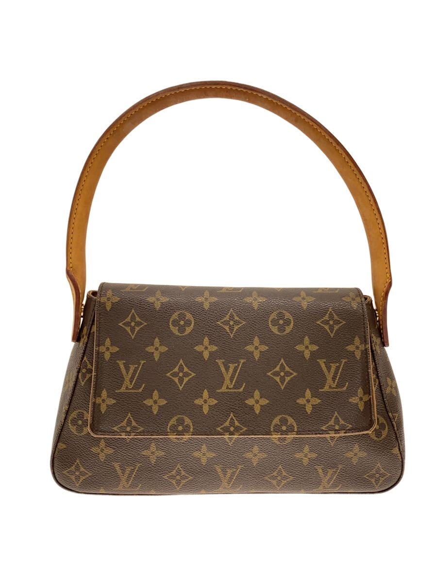 LOUIS VUITTON◆ミニ・ルーピング_モノグラム・キャンバス/PVC/BRW