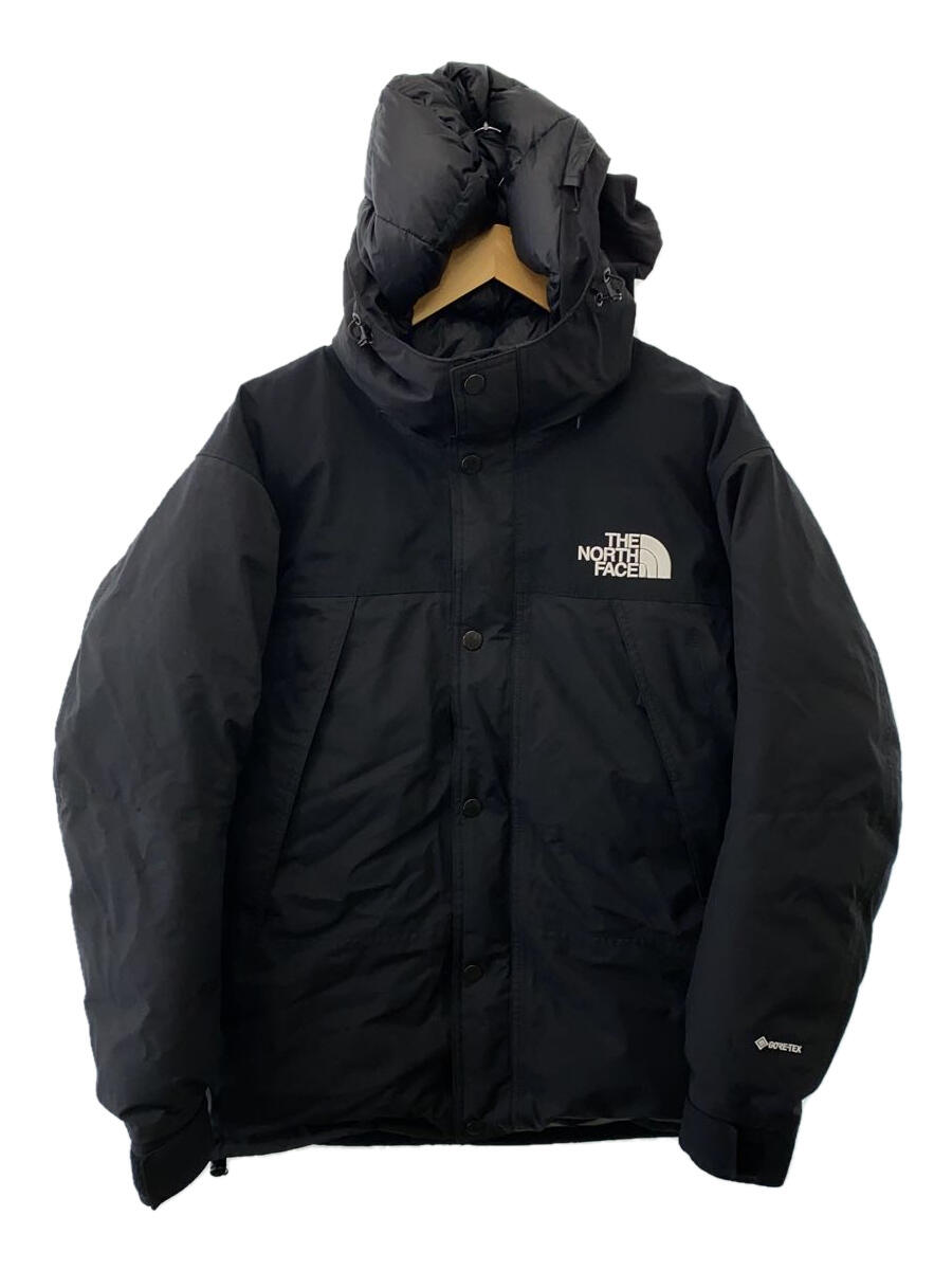 【中古】THE NORTH FACE◆MOUNTAIN DOWN JACKET_マウンテンダウンジャケット/L/ナイロン/BLK【メンズウェア】