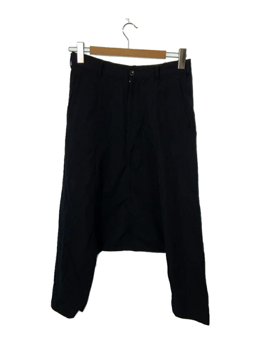 【中古】BLACK COMME des GARCONS◆サルエルパンツ/XS/ウール/ブラック/1F-P006【メンズウェア】