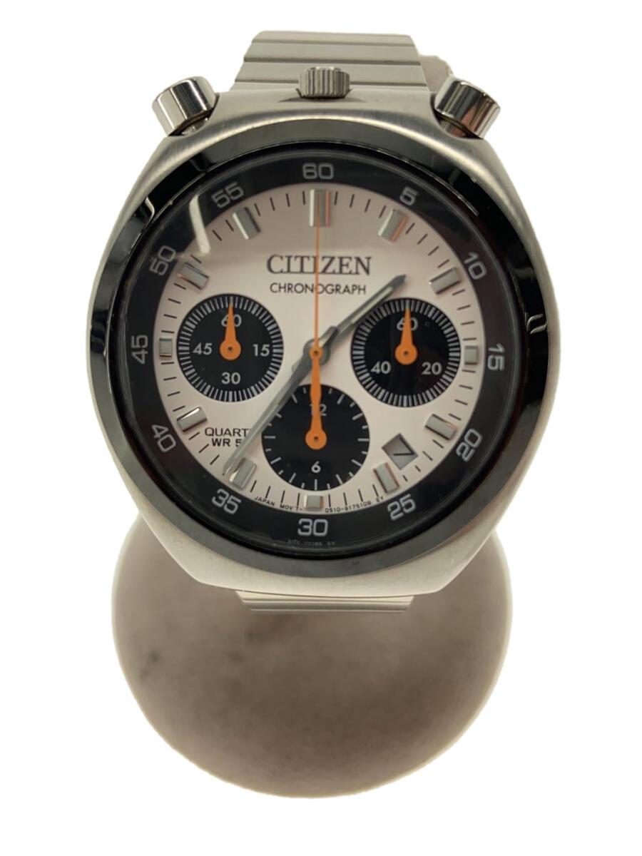 【中古】CITIZEN◆クォーツ腕時計/アナログ/ステンレス/WHT/SLV/AN3660-81A/0510-S127718【服飾雑貨他】