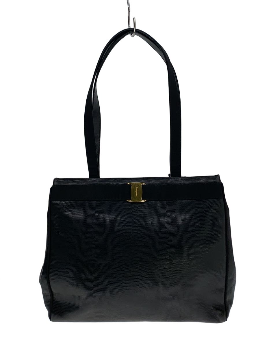 【中古】Salvatore Ferragamo◆バッグ/レザー/BLK//【バッグ】