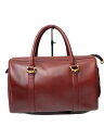 【中古】Cartier◆ボストンバッグ/レザー/BRD/無地【バッグ】