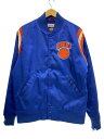 【中古】mitchell&ness◆New York Knicks/ニックス/袖破れ/スタジャン/M/ポリエステル/ブルー【メンズウェア】