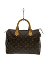 【中古】LOUIS VUITTON◆1)スピーディ30_モノグラム・キャンバス_BRW/PVC/BRW【バッグ】