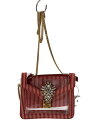 【中古】LISA C BIJOUX/クリアビジューショルダーバッグ/PVC/RED/ストライプ//【バッグ】(4)