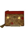 【中古】COACH◆パスケース/--/RED/総柄/レディース【服飾雑貨他】