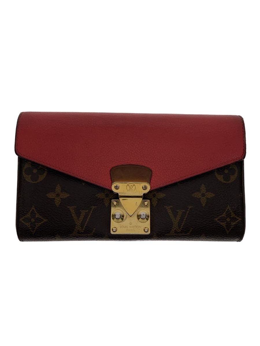 【中古】LOUIS VUITTON◆ポルト・フォイユ・パラス_トリヨン_モノグラム・キャンバス/PVC/BRW/レディース//【服飾雑貨他】