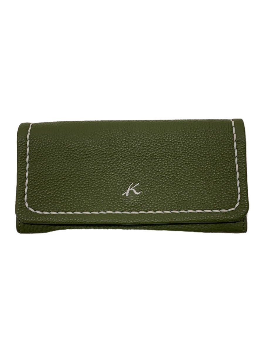 【中古】Kitamura◆長財布/レザー/グリーン/無地/レディース//【服飾雑貨他】