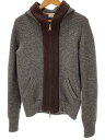【中古】MONCLER◆カーディガン(厚手)/S/ウール/GRY/A20919445800/ほつれ・穴・毛羽立ち有//【メンズウェア】