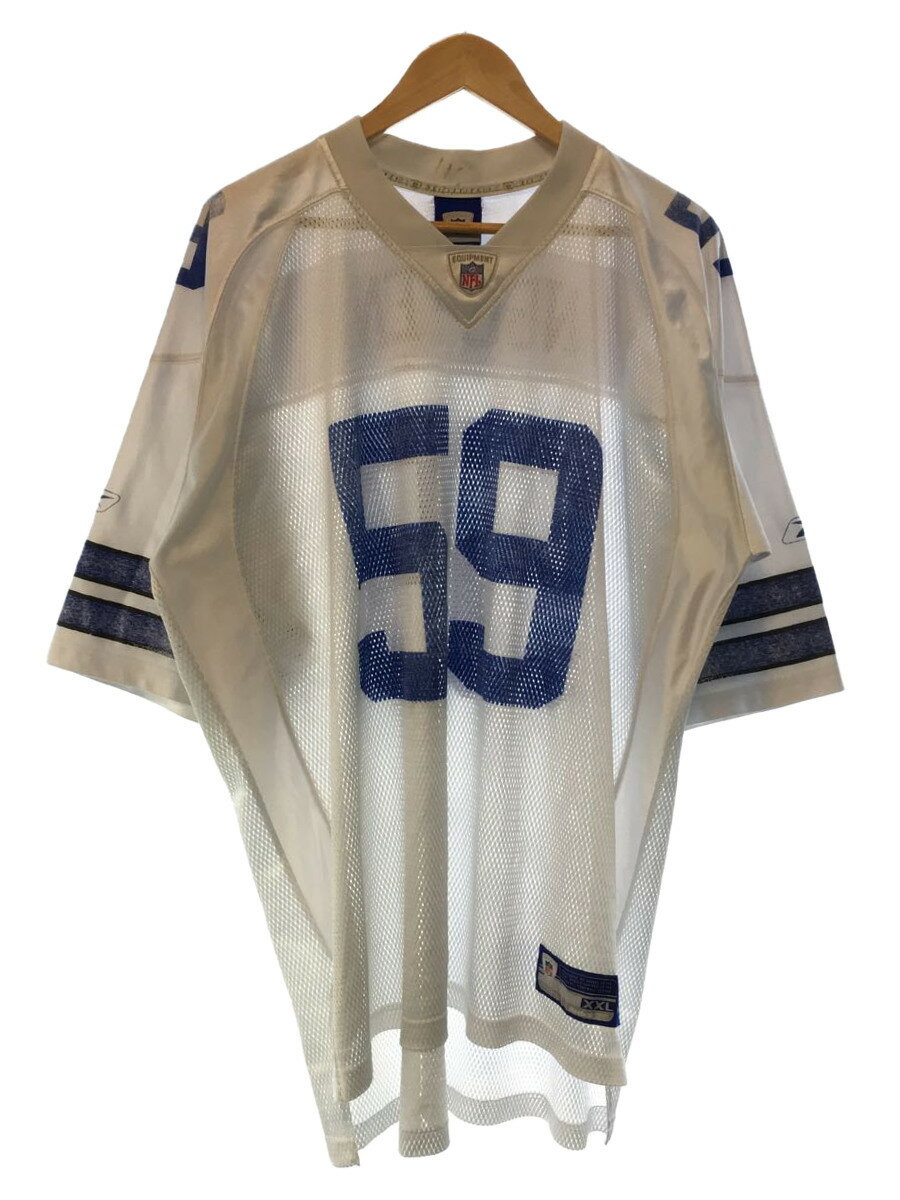 【中古】Reebok◆NFL/ゲームシャツ/Tシャツ/--/ポリエステル/ホワイト【メンズウェア】