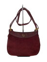 【中古】Christian Dior◆ショルダーバッグ/スウェード/BRD【バッグ】