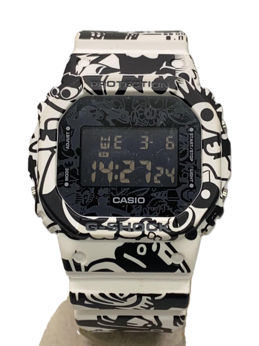 【中古】CASIO◆クォーツ腕時計_G-SHOCK/デジタル/--/マルチカラー/ホワイト/カシオ【服飾雑貨他】