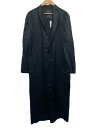 【中古】YOHJI YAMAMOTO◆コート/M/シルク/BLK/無地【メンズウェア】(4)